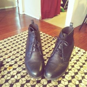 Leather booties